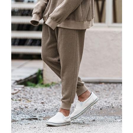 CAMBIO（カンビオ） 【】Dobby Jacquard Cut Sew Tapered Pants