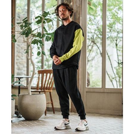 CAMBIO（カンビオ） 【】Dobby Jacquard Cut Sew Tapered Pants