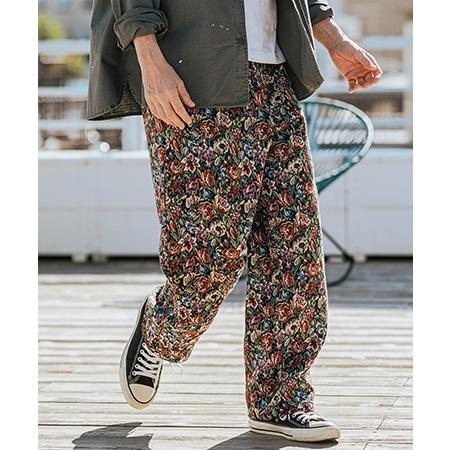CAMBIO（カンビオ） 【】Botanical Gobelin Wide Straight Pants
