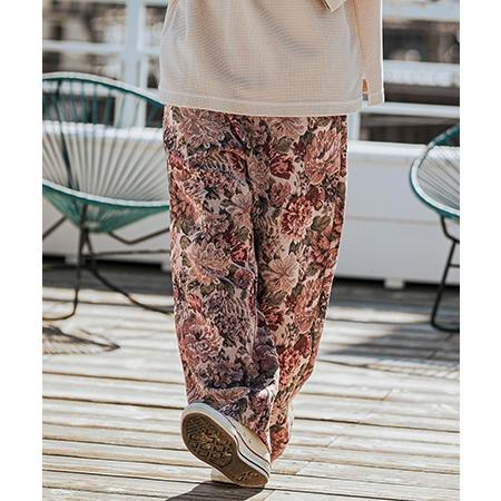 CAMBIO（カンビオ） 【】Botanical Gobelin Wide Straight Pants