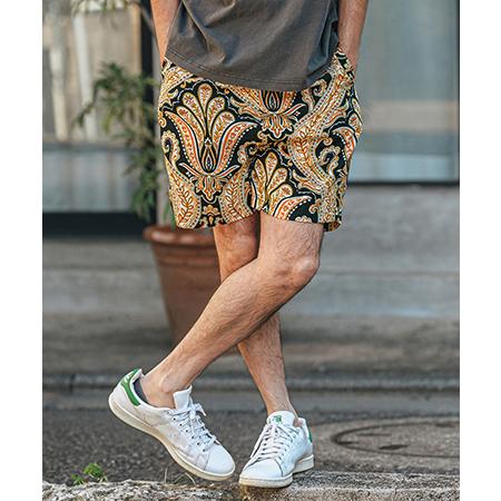 CAMBIO ペイズリー柄ショートパンツ M CAMBIO 【CAMBIO(カンビオ)】ペイズリー総柄サルエルショート