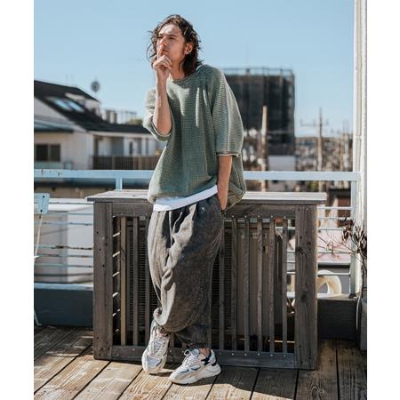 パンツ ウールギャバワイドプリーツパンツ メンズ STERNBERG ウール