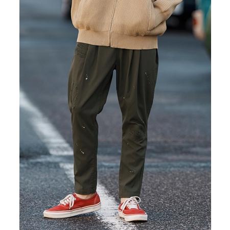 CAMBIO（カンビオ） 【】Stretch Back Satin Tapered Pants ミリタリー