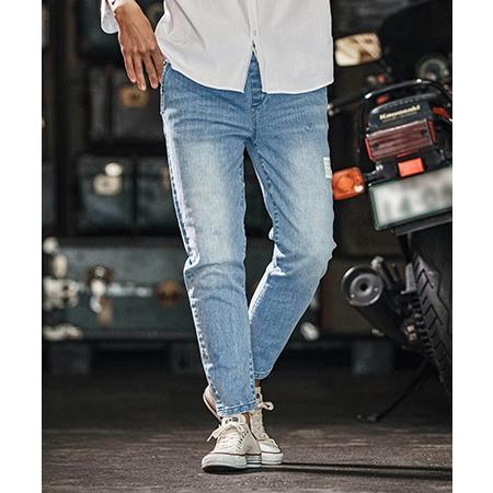 wjk reluxe 【wjk reluxe】tight knit denim tapered easy pants 