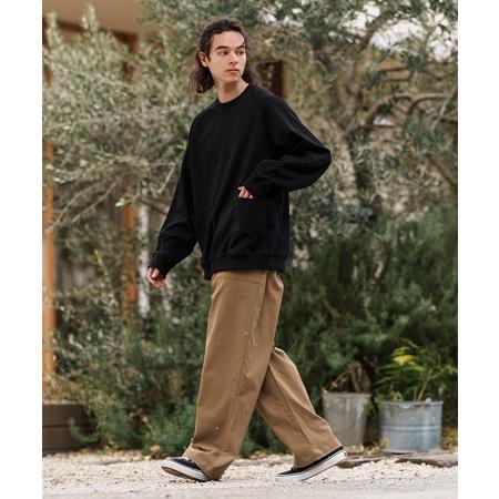 CAMBIO（カンビオ） 【】Stretch Back Satin Wide Baker Pants
