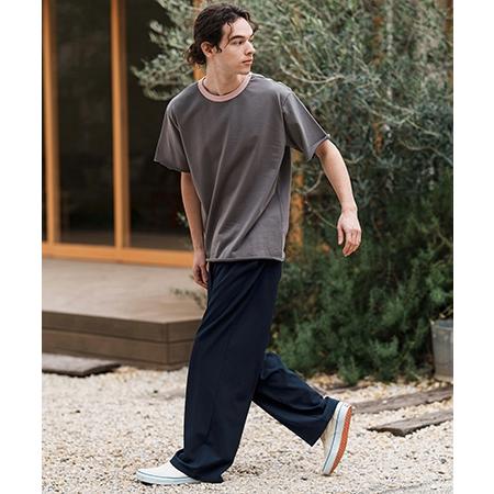 CAMBIO（カンビオ） 【】Seersucker Wide Straight Pants ワイド