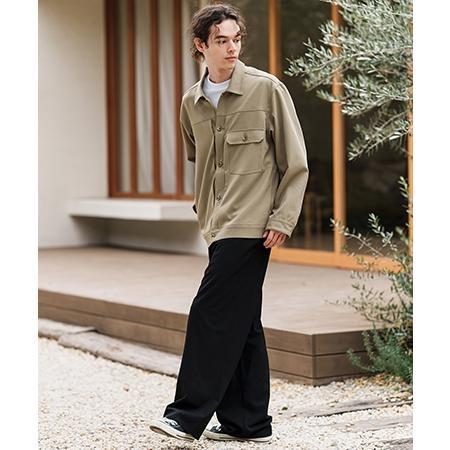 CAMBIO（カンビオ） 【】Seersucker Wide Straight Pants ワイド