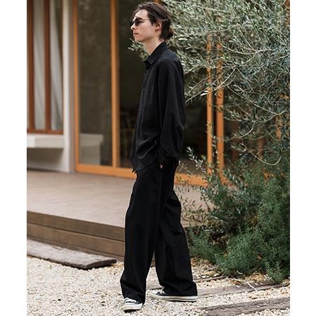 CAMBIO（カンビオ） 【】Seersucker Wide Straight Pants ワイド