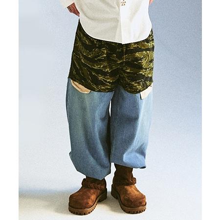 【DISCOVERED(ディスカバード)】LAYERED ARMY DENIM PANTS パンツ(DC-AW25-PT-06) | DISCOVERED | 05