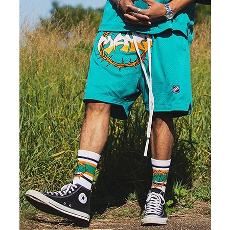 MAYO(メイヨー)】MAYO THORNS EMBROIDERY GAME SHORTS ショートパンツ