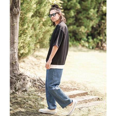CAMBIO（カンビオ） 【】Jacquard Denim Wide Straight Pants ワイド