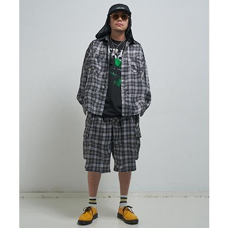 【EFFECTEN(エフェクテン)】 Distorted check wide cargo short pants ワイドカーゴショートパンツ(efite-02) | EFFECTEN | 12