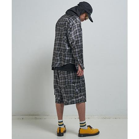 【EFFECTEN(エフェクテン)】 Distorted check wide cargo short pants ワイドカーゴショートパンツ(efite-02) | EFFECTEN | 14
