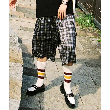 【EFFECTEN(エフェクテン)】 Distorted check wide cargo short pants ワイドカーゴショートパンツ(efite-02) | EFFECTEN | 03