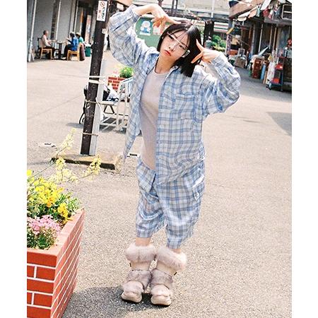 【EFFECTEN(エフェクテン)】 Distorted check wide cargo short pants ワイドカーゴショートパンツ(efite-02) | EFFECTEN | 08