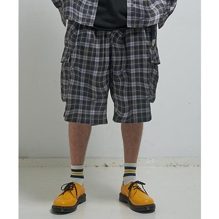 【EFFECTEN(エフェクテン)】 Distorted check wide cargo short pants ワイドカーゴショートパンツ(efite-02) | EFFECTEN | 09