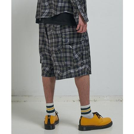 【EFFECTEN(エフェクテン)】 Distorted check wide cargo short pants ワイドカーゴショートパンツ(efite-02) | EFFECTEN | 11