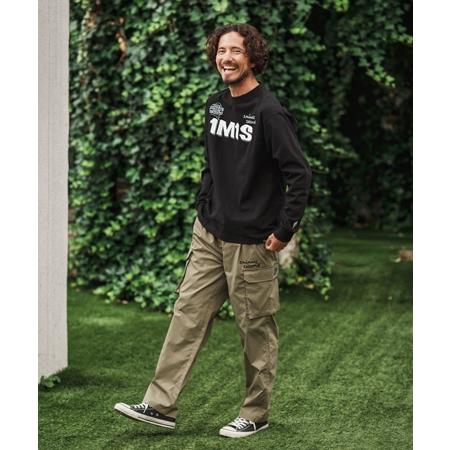 【1minute 1second(ワンミニットワンセカンド)】cargo pants with cursive embroidery カーゴパンツ(1M25A270) | 1minute 1second | 12