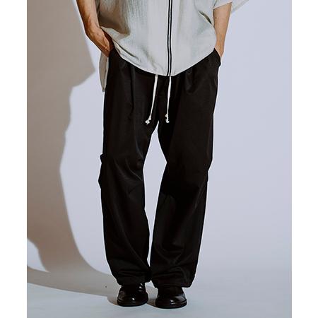 美品 NO ID. TRドレープバギートラウザーズパンツ 黒 サイズ2 NO ID