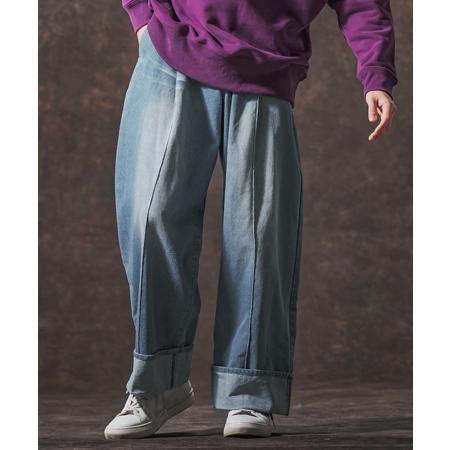 【Jih Nunc(ジーヌンク)】11.5ozデニムロールアップ加工ワイドパンツ(JIH-R1136) | Jih Nunc | 13