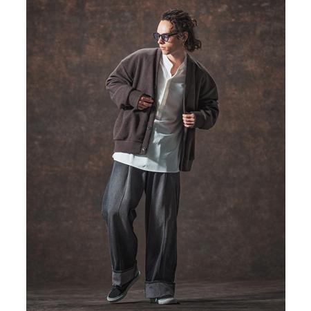 【Jih Nunc(ジーヌンク)】11.5ozデニムロールアップ加工ワイドパンツ(JIH-R1136) | Jih Nunc | 21