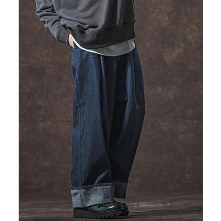 【Jih Nunc(ジーヌンク)】11.5ozデニムロールアップ加工ワイドパンツ(JIH-R1136) | Jih Nunc | 08