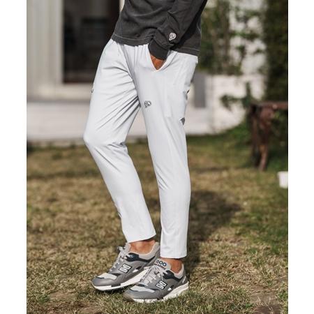 【1minute 1second(ワンミニットワンセカンド)】heart embroidery high stretch fabric pants イージーパンツ(1M26H070)