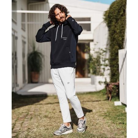 【1minute 1second(ワンミニットワンセカンド)】heart embroidery high stretch fabric pants イージーパンツ(1M26H070)