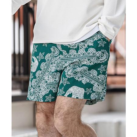 【CAMBIO(カンビオ)】エスニックスタイル総柄ショートパンツ(CMB-R0197) | CAMBIO