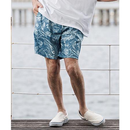 【CAMBIO(カンビオ)】Lightweight Fabric Classic Paisley Short Pants ショートパンツ(CAM26SS-004) | CAMBIO