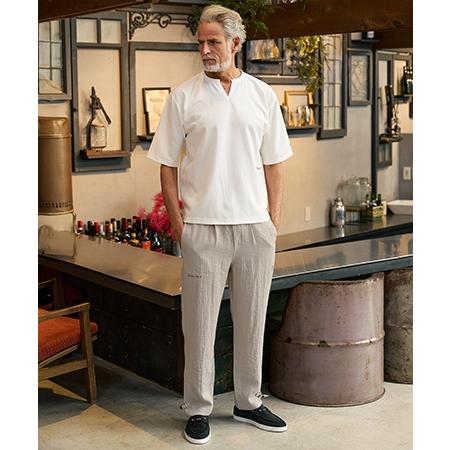 【Maison code 13(メゾンコードサーティーン)】linen like belted pants リネン風パンツ(M26S-12) | Maison code 13 | 12