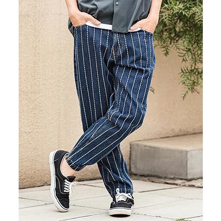 【CAMBIO(カンビオ)】刺繍ストライプデニムバルーンパンツ(26088CMY) | CAMBIO | 10