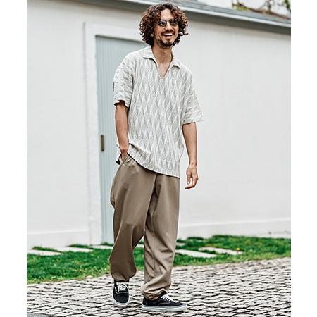 CAMBIO（カンビオ） 【】ストレッチワイドイージーストレートパンツ