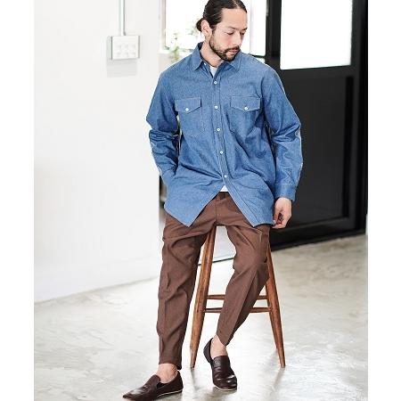 CAMBIO（カンビオ） 【】テーパードライン裾シングルトラウザー(CAPT