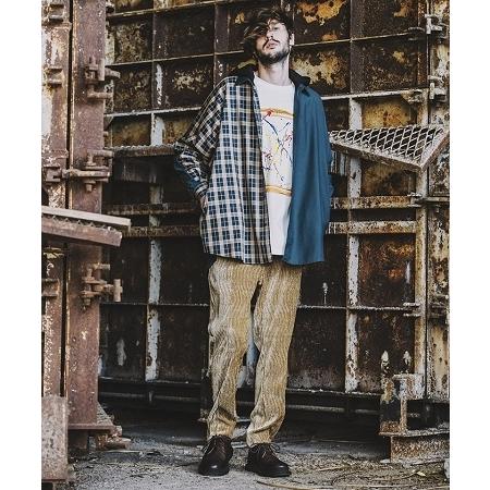 NO ID.（ノーアイディー） 【】ベロアワッシャーフロントスリット