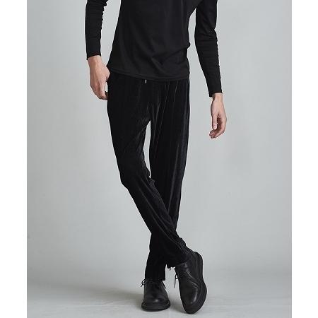 NO ID.（ノーアイディー） 【】ベロアワッシャーフロントスリット