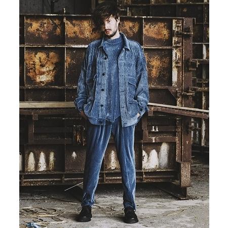 ノーアイディー（NO ID．）/ベロアワッシャーフロントスリットトラウザーズ NO ID.（ノーアイディー） 【】ベロアワッシャーフロントスリット