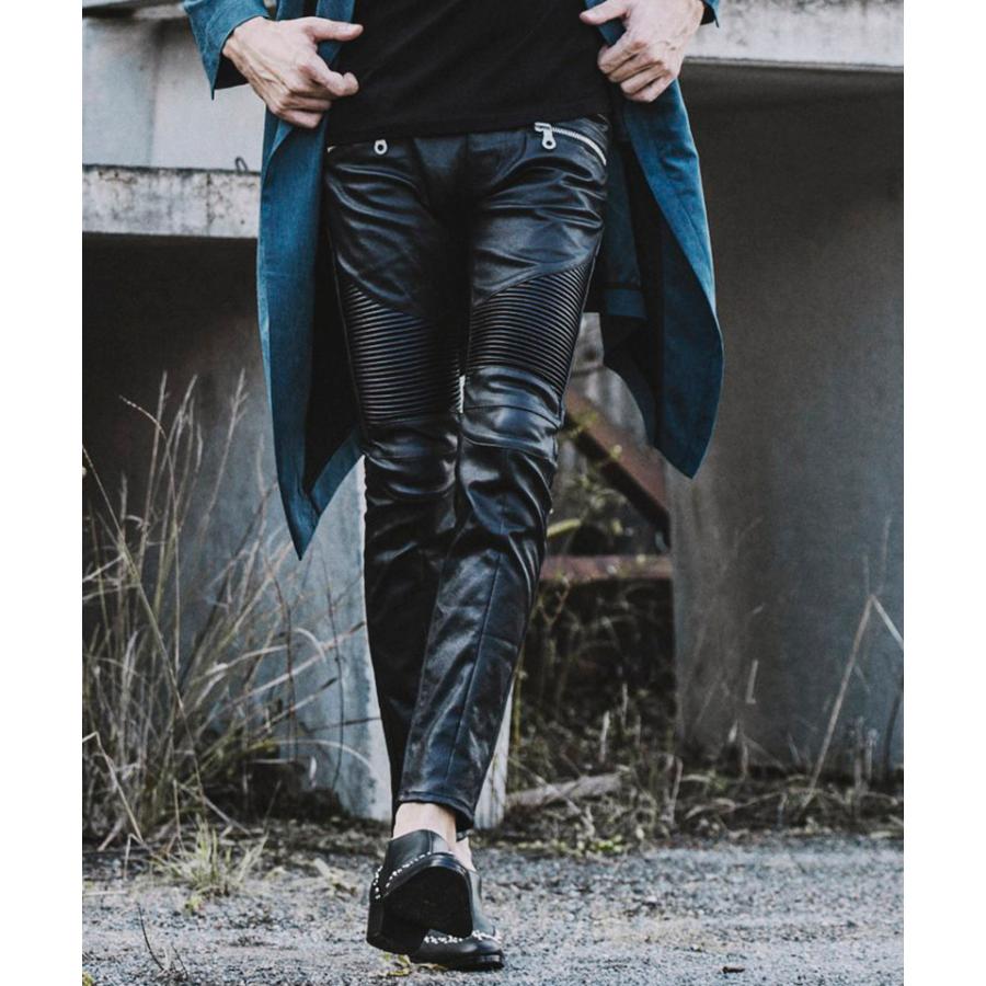 NO ID.(ノーアイディー)】コーティングストレッチライダーススキニーPT