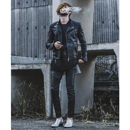 NO ID.(ノーアイディー)】コーティングストレッチライダーススキニーPT 