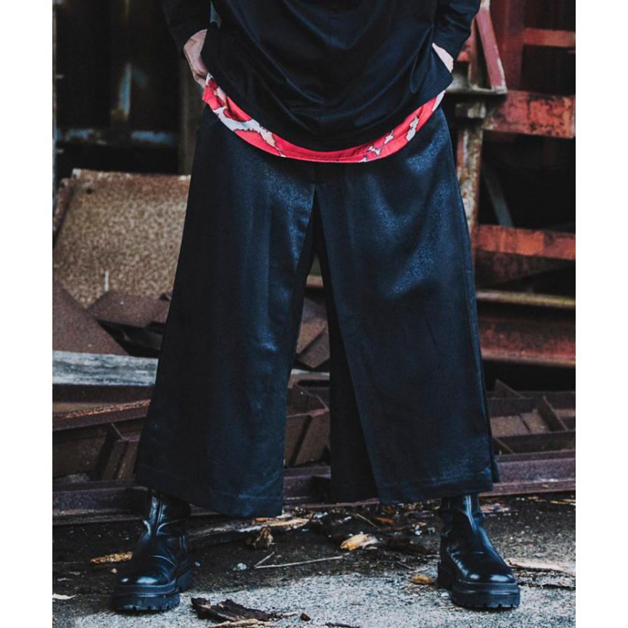 国際ブランド】 インバーテッドプリーツバギートラウザーズ パンツ