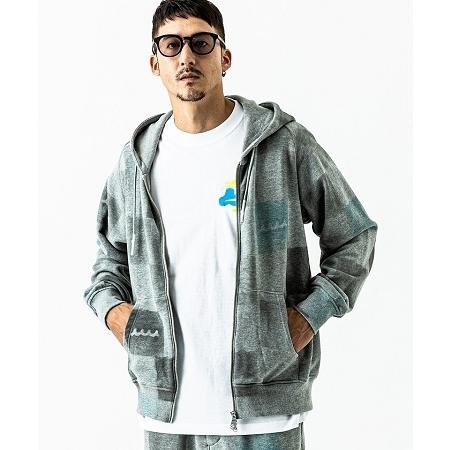 ACANTHUS（アカンサス） 【】muta Block Stencil Freedom SleeveZip-up