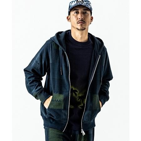 ACANTHUS（アカンサス） 【】muta Block Stencil Freedom SleeveZip-up