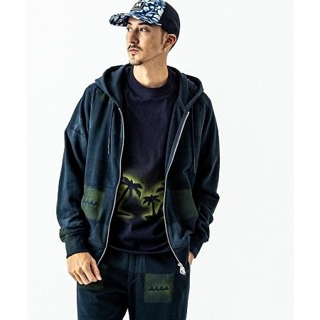 ACANTHUS（アカンサス） 【】muta Block Stencil Freedom SleeveZip-up