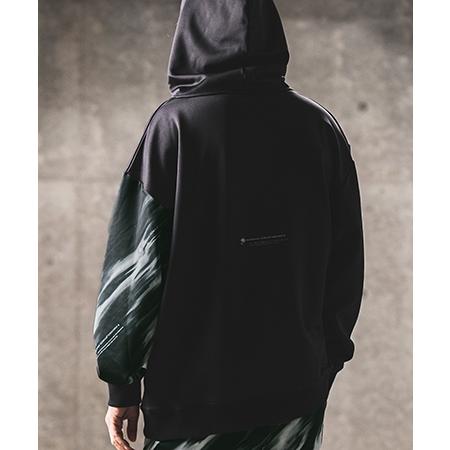 【GLIMCLAP(グリムクラップ)】One arm patterned design hooded jersey パーカー(15-073-gla-cd) | GLIMCLAP | 02