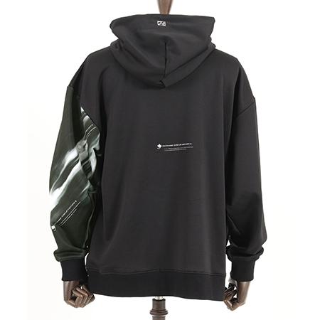 【GLIMCLAP(グリムクラップ)】One arm patterned design hooded jersey パーカー(15-073-gla-cd) | GLIMCLAP | 07