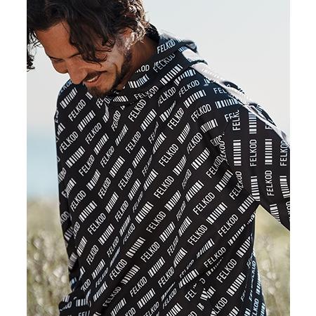 felkod 【felkod(フィルコッド)】All Over Barcode Logo Parka
