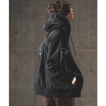 【GLIMCLAP(グリムクラップ)】Used processing oversized sweat hoodie パーカー(17-130-gla-ce) | GLIMCLAP | 17