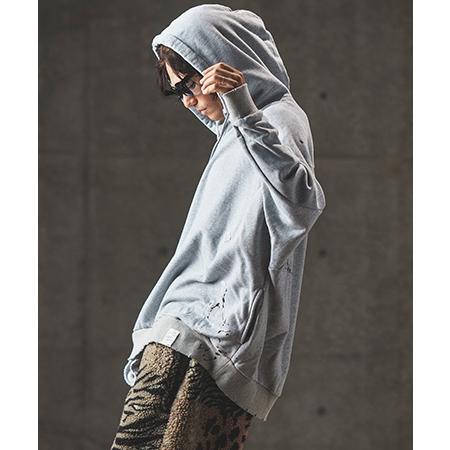 【GLIMCLAP(グリムクラップ)】Used processing oversized sweat hoodie パーカー(17-130-gla-ce) | GLIMCLAP | 22