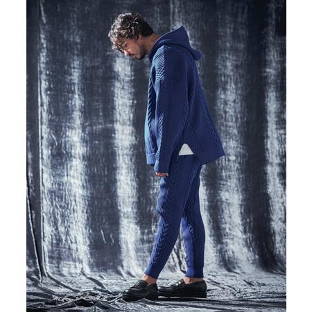 ANGENEHM（アンゲネーム） 【】Light yarn cable stitch knit hoodie 