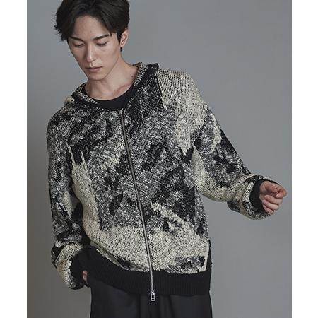 【NO ID.(ノーアイディー)】 アフ゛ストラクトJQニットZIPハ゜ーカ(855010-858K) | NO ID. | 17